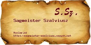 Sagmeister Szalviusz névjegykártya